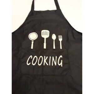 Cooking apron black with gold or white logo bundle of 2 Images May Vary